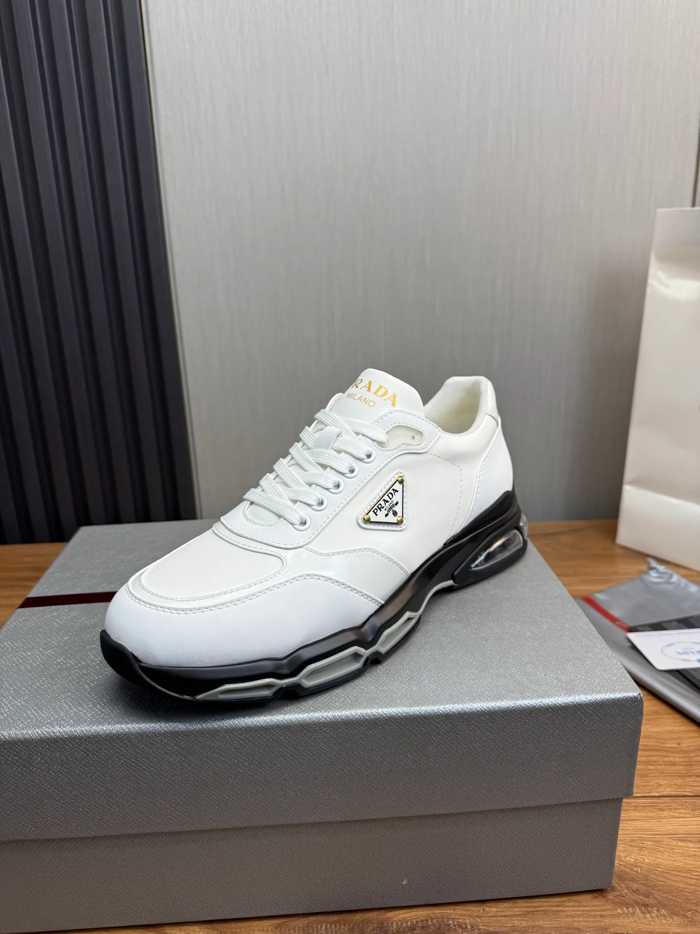 Men's shoes 💰640💰 [PRADA] Men's shoes are popular in the counter, official website is synchronized, 1 high-quality shipment ✔️Original cowhide upper + cowhide lining, 1🆚1 replica, original sole, 38-45 (45 customized, non-refundable)